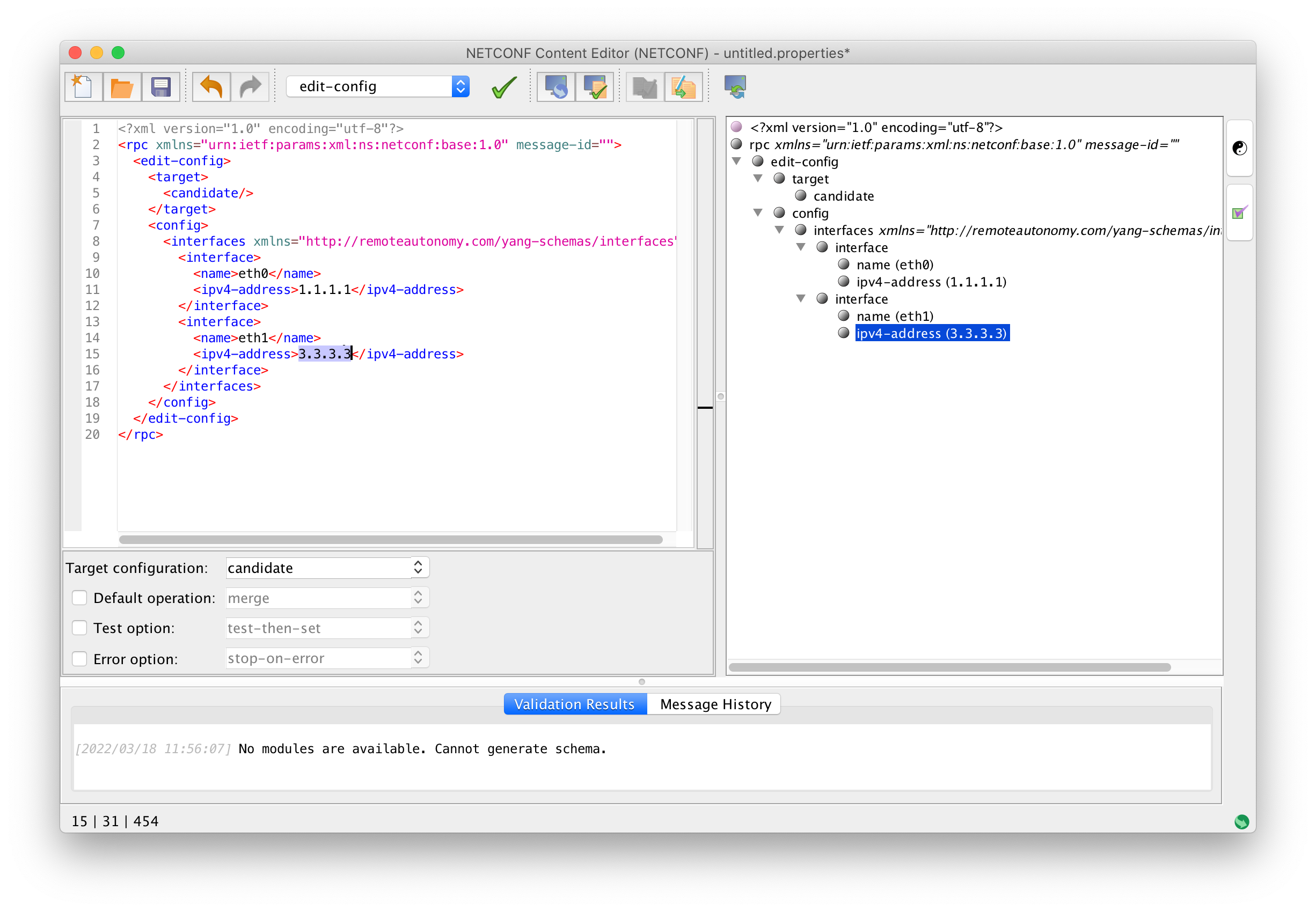 MG-SOFT NetConf Browser - config editor