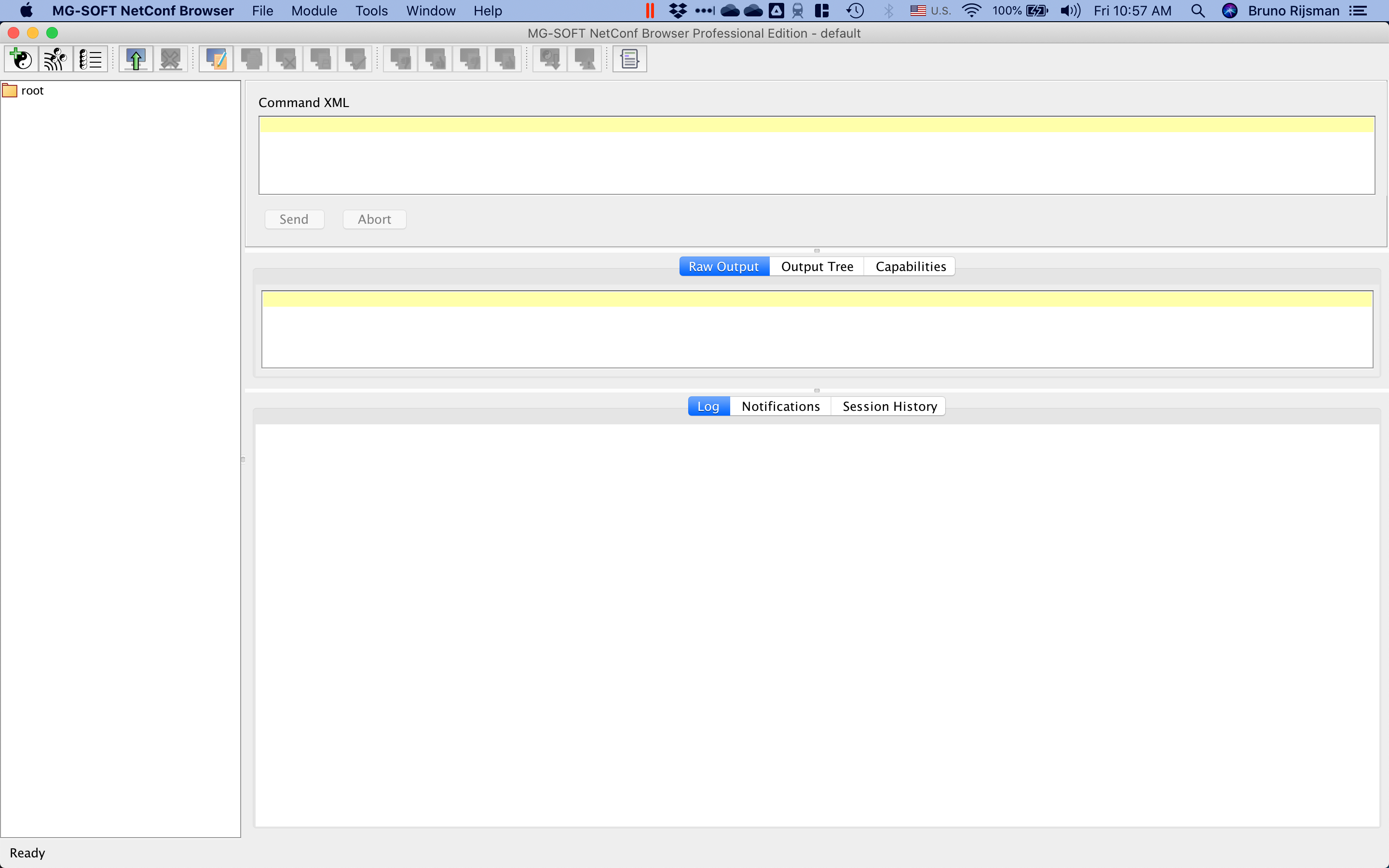 MG-SOFT NetConf Browser startup screen