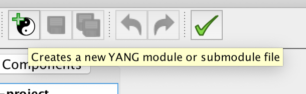 MG-SOFT Visual YANG Designer new module button