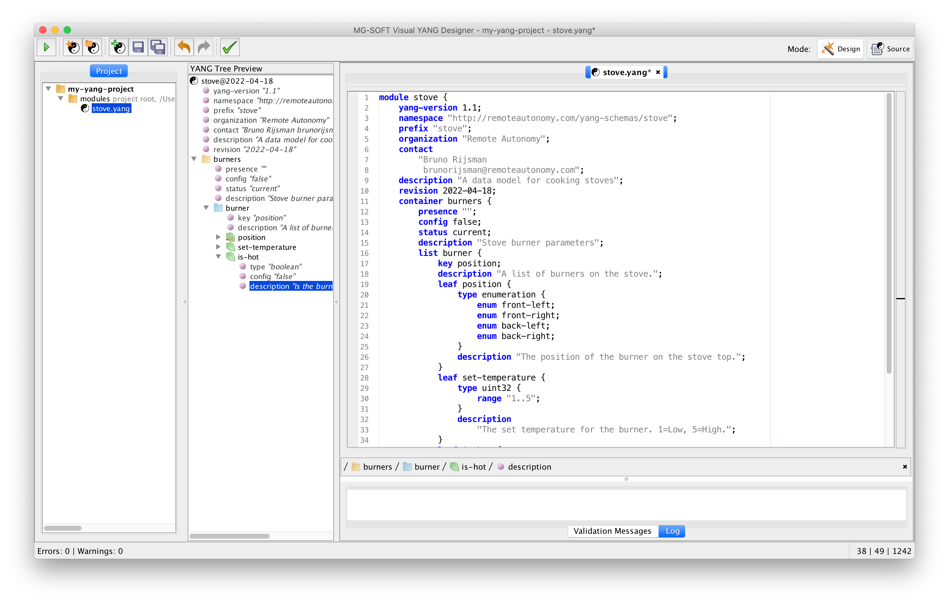 MG-SOFT Visual YANG Designer source code
